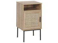 Szafka nocna fronty rattanowe jasne drewno PASCO