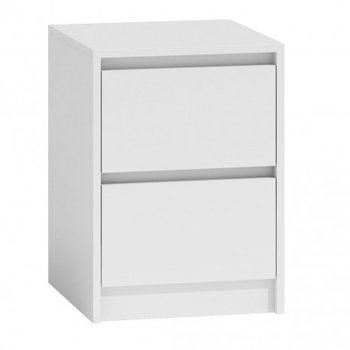 Szafka nocna KARO, 2 szuflady, biała, 40x43x55 cm - Topeshop