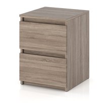 Szafka Nocna Stolik Nocny 30cm 2 SZUFLADY Dąb truflowy do Sypialni