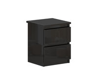 SZAFKA NOCNA STOLIK NOCNY DO SYPIALNI SALONU SZUFLADY NATALIA CZARNY POŁYSK