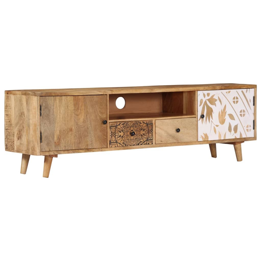 Szafka pod TV VidaXL, lite drewno mango, 140x30x40 cm
