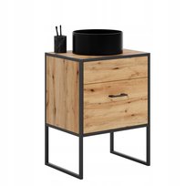 Szafka pod umywalkę loft AURA 60cm dąb craft złoty styl lofotwy