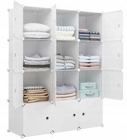 Szafka Regał Garderoba Modułowa Biała 12 Półek