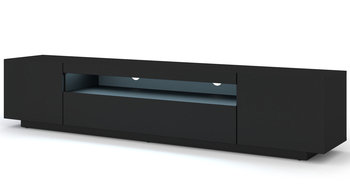 Szafka RTV AURA 200 uniwersalna czarny mat + LED - BIM Furniture