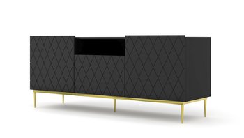 Szafka RTV Diuna 2D1K 145cm czarny mat + rama - BIM Furniture