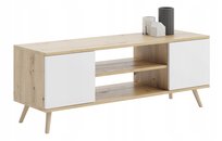 Szafka RTV FOCUS Stolik TV Komoda skandynawska 155cm dąb artisan biały