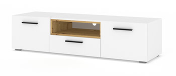 Szafka RTV komoda ANETTE 151 cm biała dąb artisan - BIM Furniture