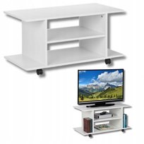 Szafka Rtv Mobilna Na Kolkach Szafka Komoda Pod Telewizor Do Salonu Biała