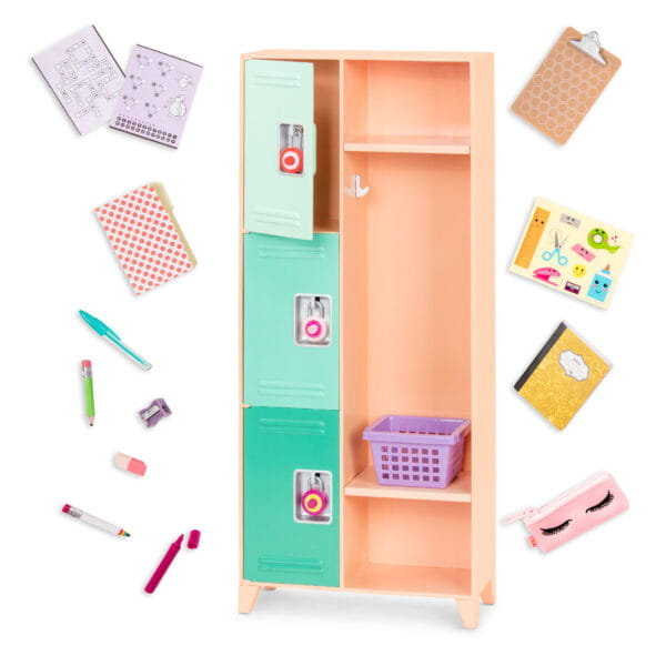 Zdjęcia - Wszystko dla lalek B Toys Szafka Szkolna Z Akcesoriami Ucznia – Classroom Cool Locker Set Our Genera 
