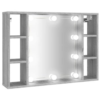 Szafka z lustrem LED 76x15x55cm, szary dąb - Zakito Europe