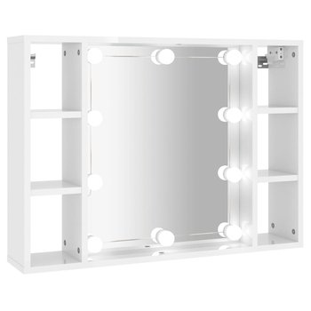 Szafka z lustrem LED biała 76x15x55 cm - Zakito Europe