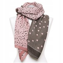 Szal Damski Duży Dwustronny Wzór Modny Wiosenny Elegancki Szalik Moraj