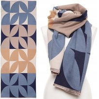 SZAL DAMSKI Stylowy Geometryczny Wzór Dwustronny Modny Duży Ciepły MORAJ