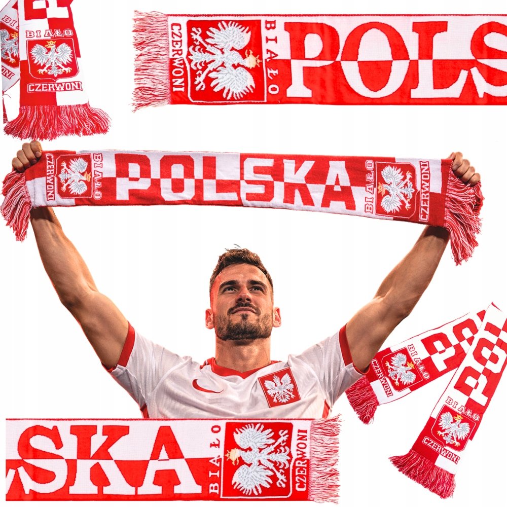 VERK GROUP SZALIK KIBICA POLSKA MECZ NA STADION BIAŁO CZERWONY MIĘKKI DWUSTRONNY