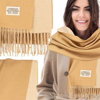 SZALIK SZAL DAMSKI ZIMOWY CIEPŁY DUŻY Elegancki Dwustronny Z Frędzlami