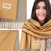 SZALIK SZAL DAMSKI ZIMOWY CIEPŁY DUŻY Elegancki Dwustronny Z Frędzlami