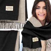 SZALIK SZAL DAMSKI ZIMOWY CIEPŁY DUŻY Elegancki Dwustronny Z Frędzlami