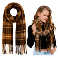 Szalik Zimowy Kolorowy Duży z Frędzlami Puszysty Przyjemny Ciepły i Wygodny