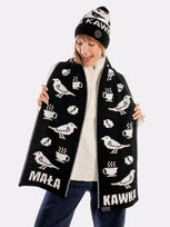 szalik zimowy MAŁA KAWKA o prezent dla kawosza