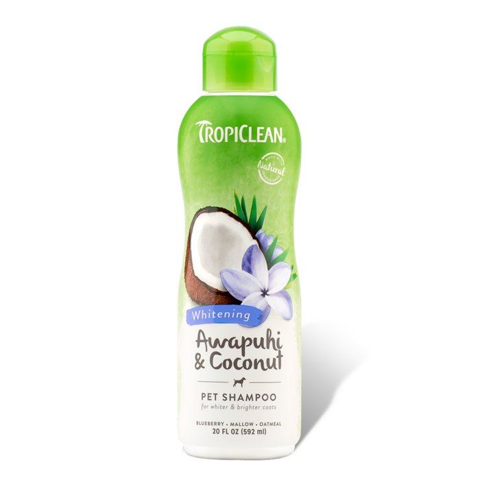 Zdjęcia - Kosmetyki dla psów TropiClean Szampon do sierści białej i jasnej  Awapuhi&Coconut Pet Shampoo, 