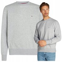 Szara Bluza Męska Basic Tommy Hilfiger Bez Kaptura Premium Bawełna r.XL