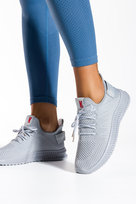 Szare sneakersy damskie buty sportowe sznurowane Casu SJ2300-3-36