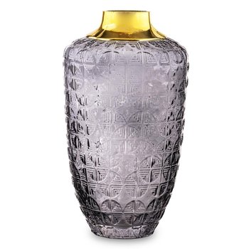 Szaro - złoty wazon dekoracyjny ze szkła Gro 22 cm - Duwen