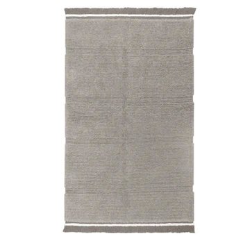 Szary dywan wełniany z frędzlami - 80 x 140 cm - Lorena Canals