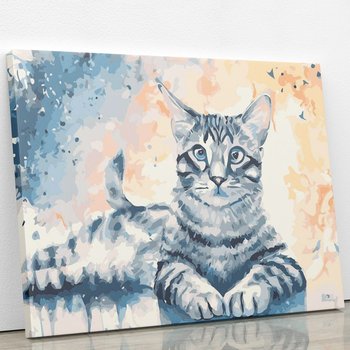 Szary kot - Malowanie po numerach 50 X 40 cm - ArtOnly