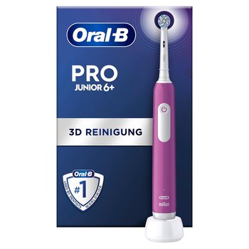 Szczoteczka elektryczna ORAL-B Junior Pro - fioletowa dla dzieci 6+ timer 3 tryby miękkie włosie końcówka ładowarka - Oral-B
