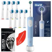 Szczoteczka elektryczna ORAL-B Vitality Pro D103 - niebieska 3 tryby czyszczenia końcówki timer zestaw z akcesoriami