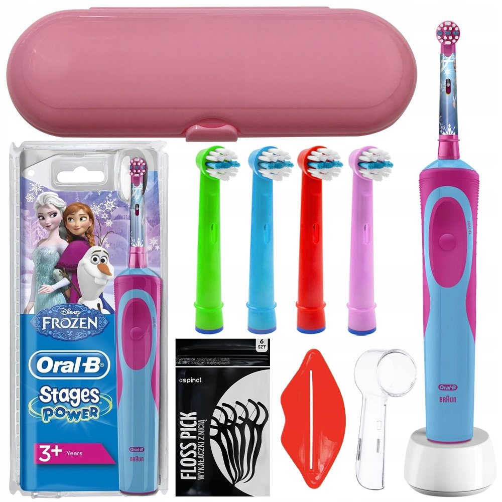 Zdjęcia - Elektryczna szczoteczka do zębów Oral-B Szczoteczka  Vitality Frozen akumulator D12.513.1 + 4 color + etui r 