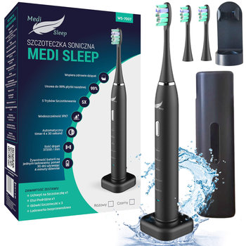 SZCZOTECZKA SONICZNA DO ZĘBÓW + ETUI + UCHWYT + 37 TYS. DRGAŃ MEDI SLEEP - Medi Sleep