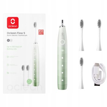 Szczoteczka soniczna do zębów OCLEAN Flow S 3 końcówki Zielona - Oclean