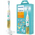 Szczoteczka soniczna PHILIPS Sonicare Kids HX3601/01 - Design a Pet dla dzieci 3+ smarTimer kidPacer naklejki edukacyjna bezpieczna delikatna personalizacja&nbsp;-&nbsp;Philips