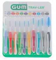 Szczoteczki międzyzębowe GUM Trav-Ler MIX - 10 sztuk w różnych rozmiarach GUM