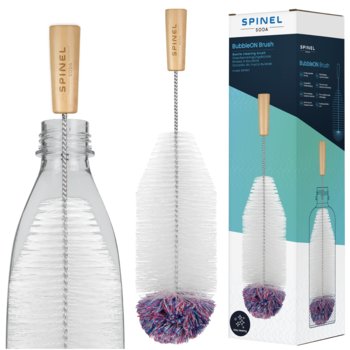 Szczotka do butelek SPINEL Soda BubbleON Brush - miękkie włosie do saturatorów SodaStream Brita Philips czyszczenie plastikowych butelek - Spinel Home