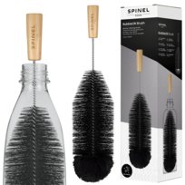 Szczotka do butelek SPINEL Soda BubbleON - czarna szczotka do saturatora SodaStream Philips Brita uniwersalna miękkie włosie ergonomiczna rączka