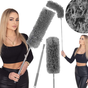 Szczotka do kurzu i pajęczyn wysuwana długa miotełka teleskopowa75-254 cm szara - Springos