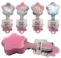 SZCZOTKA do WŁOSÓW dla dzieci RÓŻOWA słodki KOTEK z BROKATEM