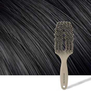 Szczotka Do Włosów Naturalnym Włosiem Z Dzika Rozczesywanie Wygładza Taupe - Nutridome
