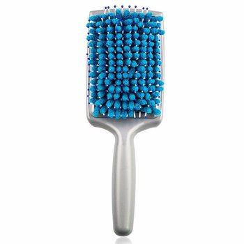 Szczotka do włosów z włosiem z mikrowłókna - niebieska - Hedo