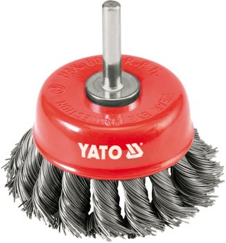 Szczotka doczołowa YATO 4752, 75 mm, z trzpieniem, drut skręcany  - YATO