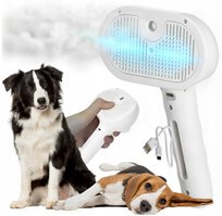 Szczotka parowa dla kota i psa do czyszczenia sierści psa i kota - biały