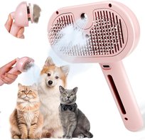 Szczotka parowa dla kota i psa do czyszczenia sierści psa i kota - różowa