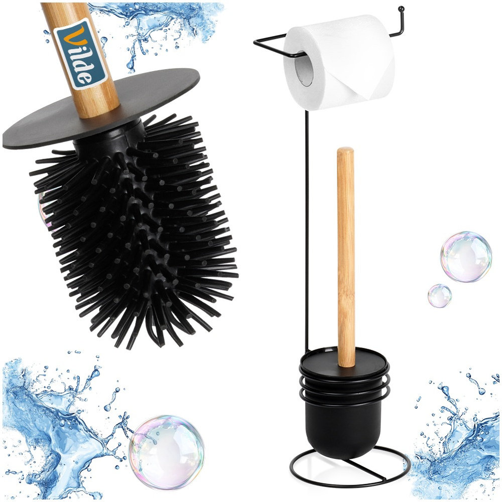 Artemis Artemis Szczotka Silikonowa Toaletowa Wc Stojak Łazienkowy Na Papier Toaletowy 2W1