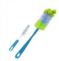Szczotka z gąbką do mycia butelek i smoczków