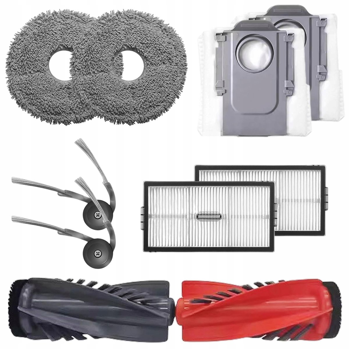 Szczotki filtry worki mopy do Roborock Saros 10R / G20S Ultra - zestaw ...