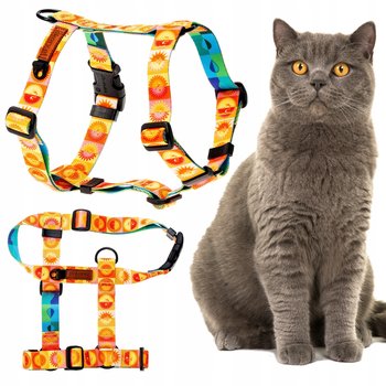 Szelki dla Kota Kotka Spacerowe Regulowane GUARD XS 15mm ŻÓŁTE SŁOŃCE uKory - Ukory