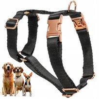 Szelki dla psa typu guard bezuciskowe mocne regulowane czarne rozmiar L Yourdog